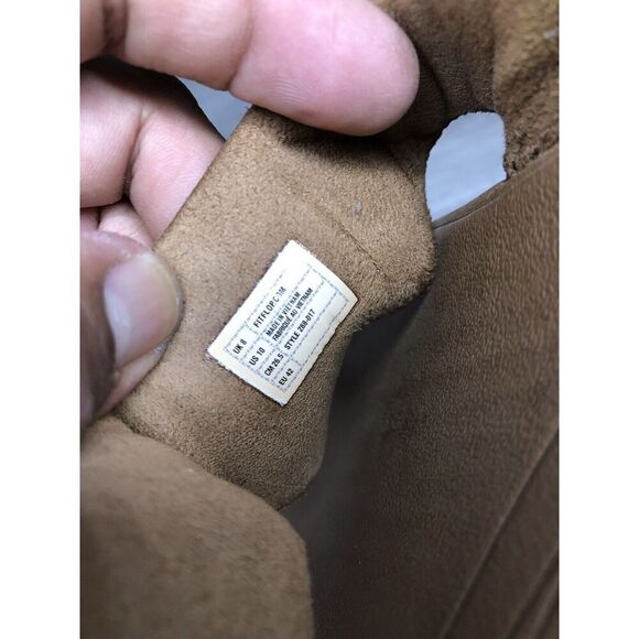 Fitflop Camel Tan Leather Flip Flop Wobble Board Sandals Women’s Sz 10M US/42EU - Picture 11 of 16